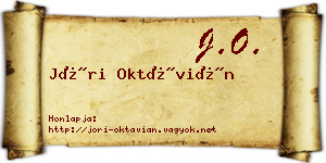 Jóri Oktávián névjegykártya